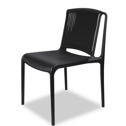 Amalfi Round 5 Piece Outdoor Setting with Polypropylene Chairs - The Furniture Shack