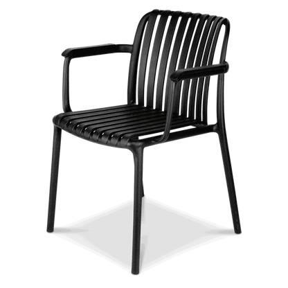 Amalfi Round 5 Piece Outdoor Setting with Polypropylene Chairs - The Furniture Shack