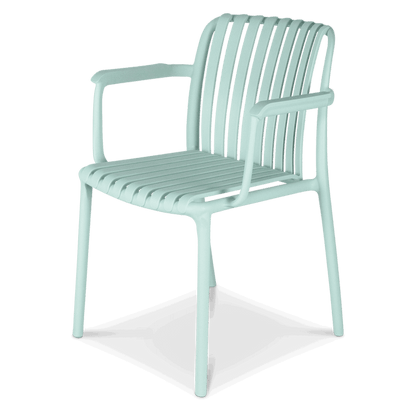 Amalfi Round 5 Piece Outdoor Setting with Polypropylene Chairs - The Furniture Shack