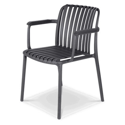 Amalfi Round 5 Piece Outdoor Setting with Polypropylene Chairs - The Furniture Shack