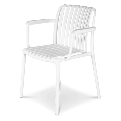 Amalfi Round 5 Piece Outdoor Setting with Polypropylene Chairs - The Furniture Shack