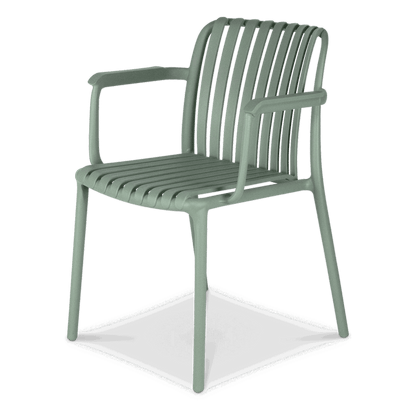 Amalfi Round 5 Piece Outdoor Setting with Polypropylene Chairs - The Furniture Shack