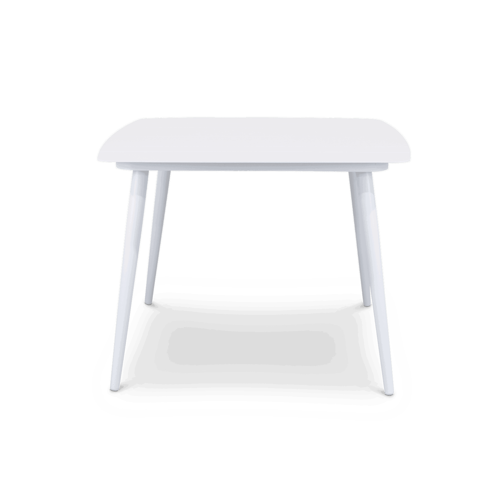 Amalfi Square 5 Piece Outdoor Setting in Arctic White with Rope Chairs - The Furniture Shack