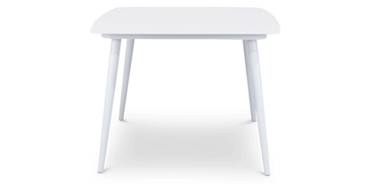 Amalfi Square 5 Piece Outdoor Setting in Arctic White with Rope Chairs - The Furniture Shack