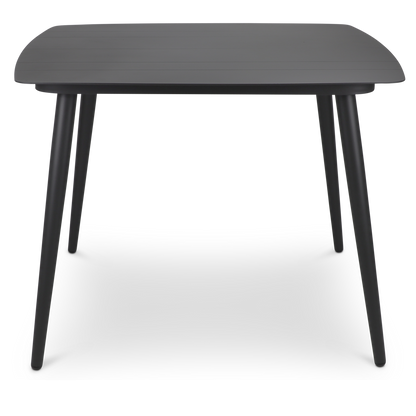Amalfi Square 5 Piece Outdoor Setting in Gunmetal with Aluminium Chairs - The Furniture Shack