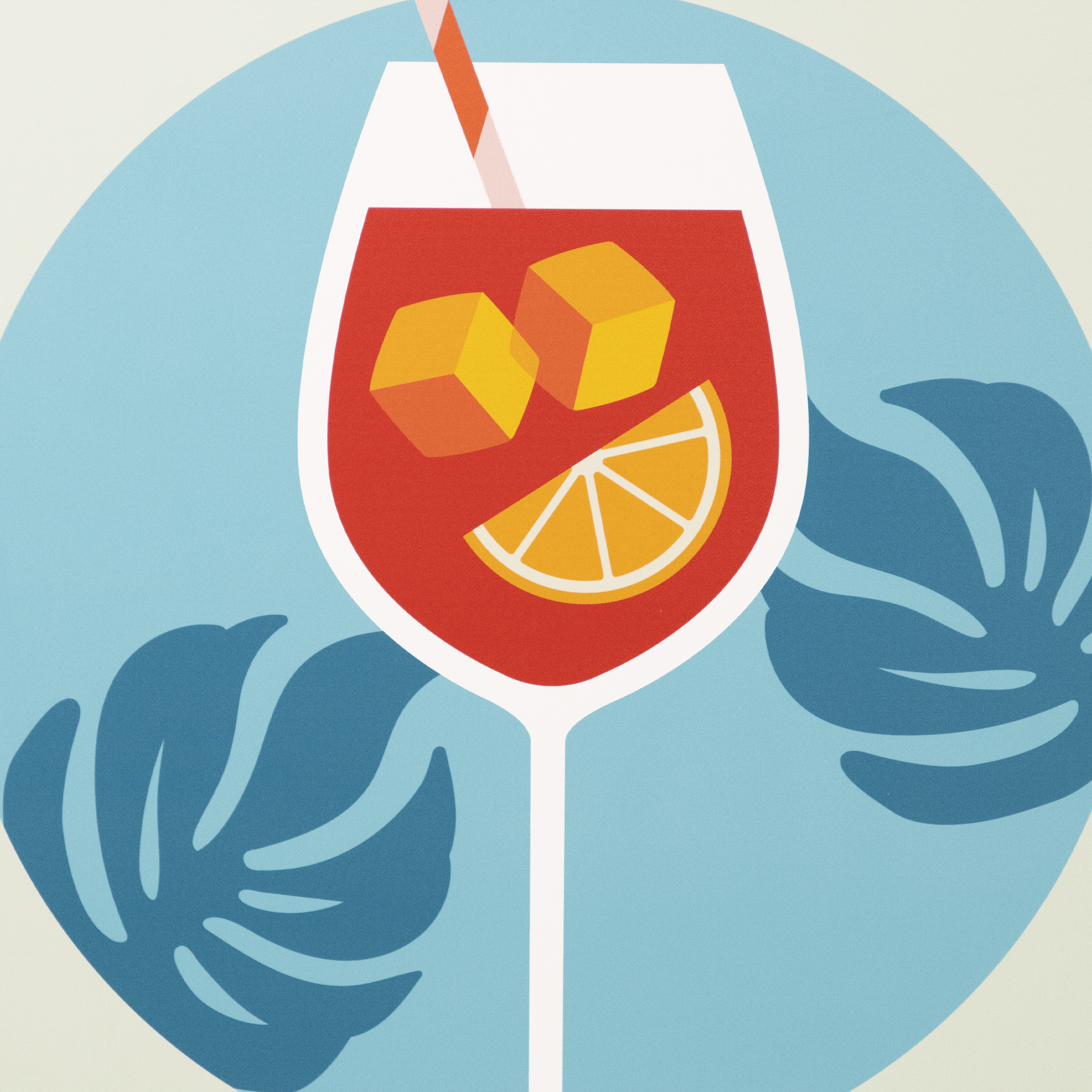 *IN STORE PICK UP ONLY* Aperol Spritz - 60 x 100cm Outdoor UV Wall Art with Beech Aluminium Frame