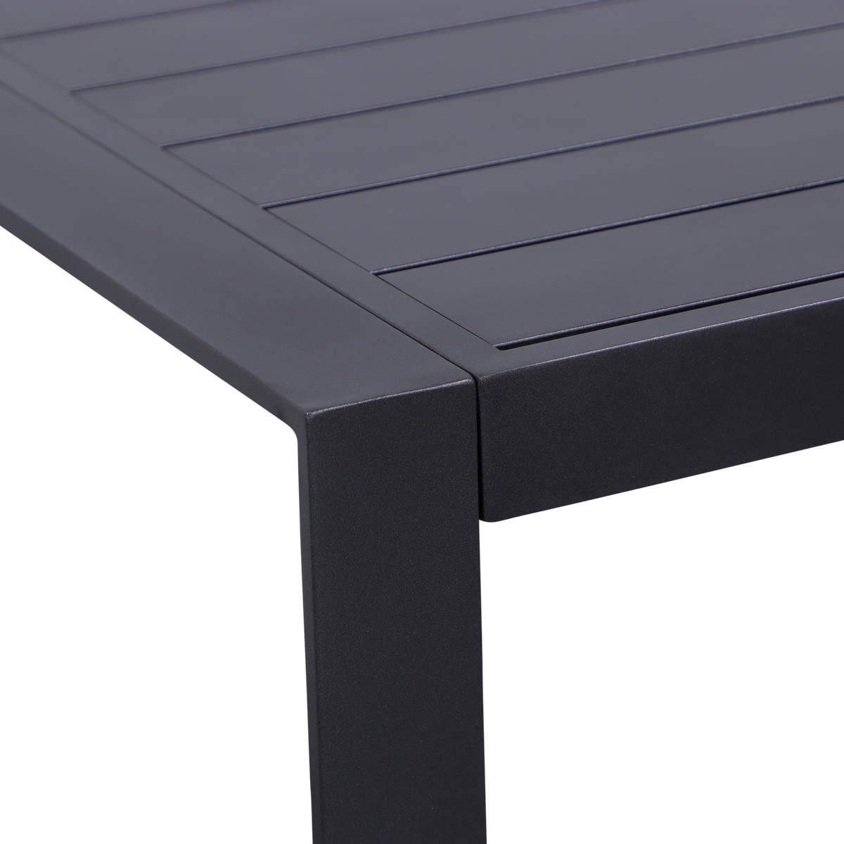 Bahamas Square Cafe Dining Table (84.5x84.5cm) in Gunmetal Aluminium