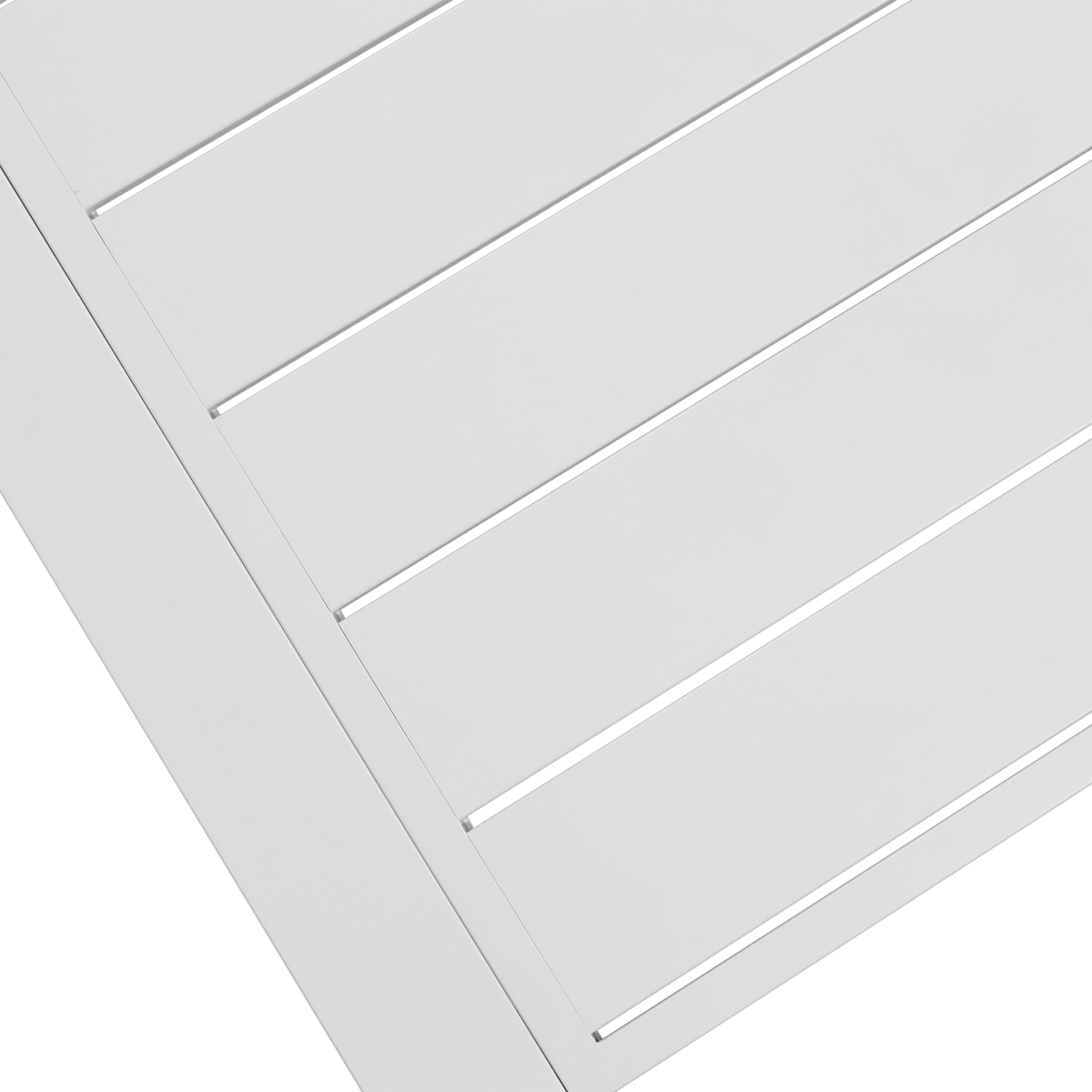 Bahamas Square Cafe Dining Table (84.5x84.5cm) in Arctic White Aluminium