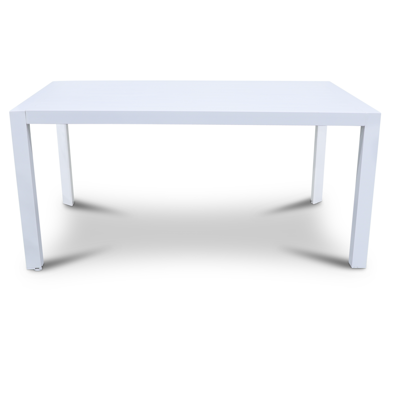 Bahamas Rectangle 7 Piece Outdoor Setting in Arctic White with Rope Chairs - The Furniture Shack