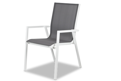 Bahamas Rectangle 7 Piece Outdoor Setting in Gunmetal with Aluminium Chairs - The Furniture Shack