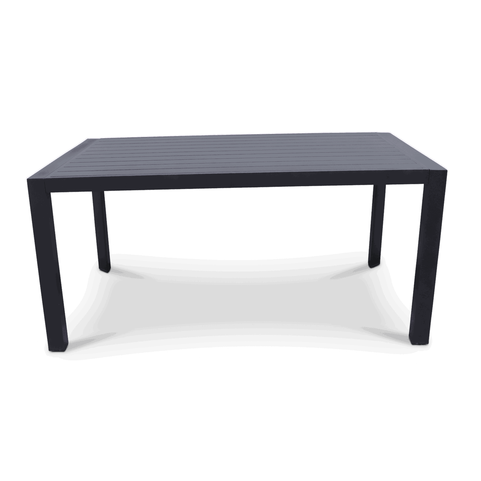 Bahamas Rectangle 7 Piece Outdoor Setting in Gunmetal with Rope Chairs - The Furniture Shack