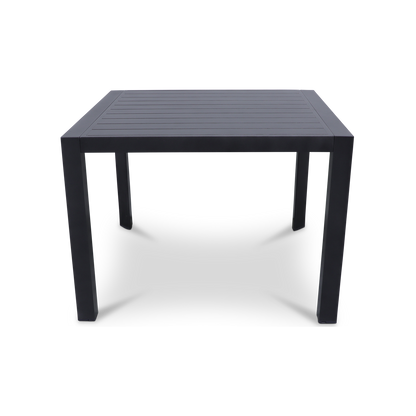 Bahamas Square 5 Piece Outdoor Setting in Gunmetal with Aluminium Chairs - The Furniture Shack