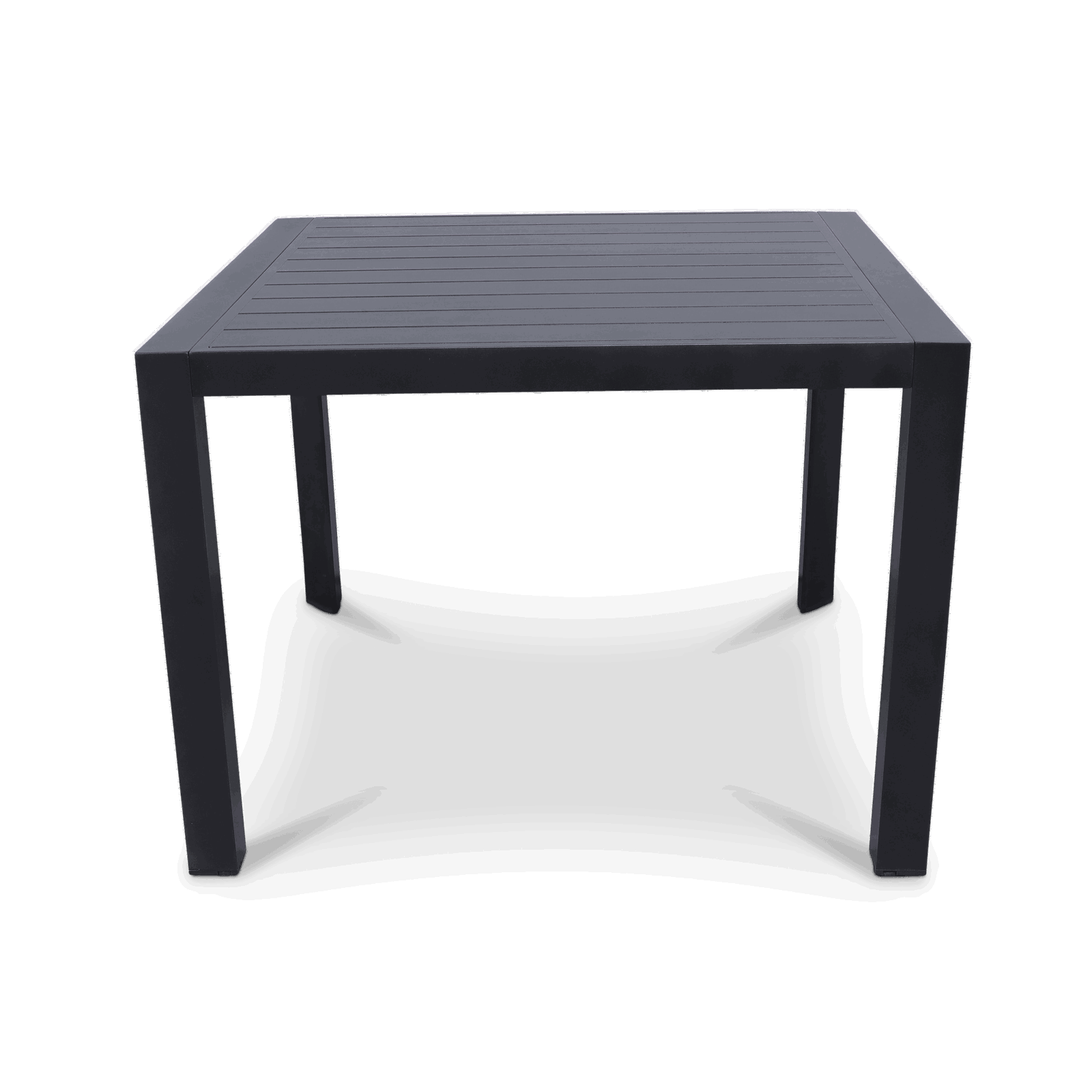 Bahamas Square 5 Piece Outdoor Setting in Gunmetal with Wicker Chairs - The Furniture Shack