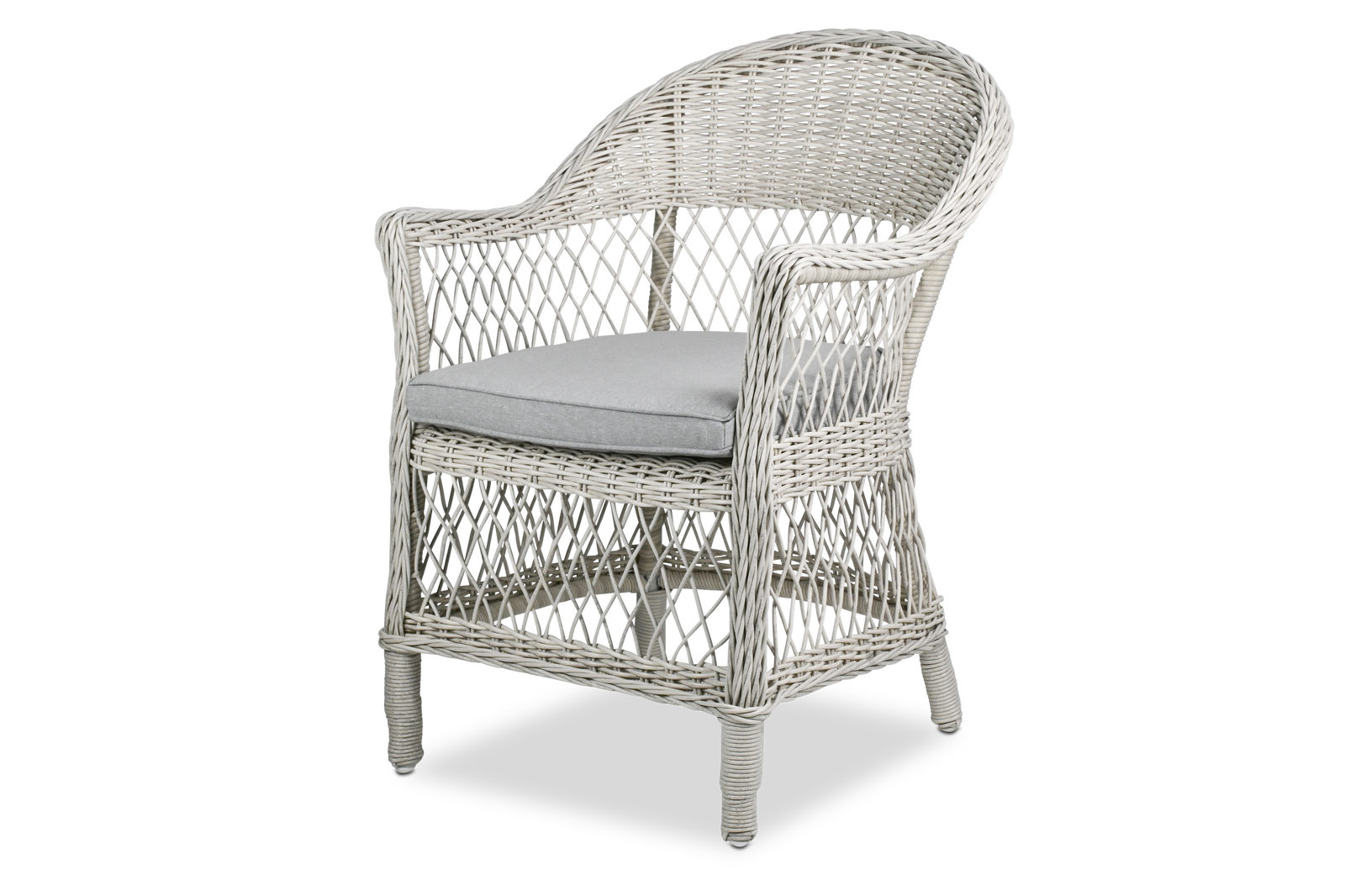 Bahamas Square Cafe 5 Piece Outdoor Setting in Arctic White with Wicker Chairs - The Furniture Shack