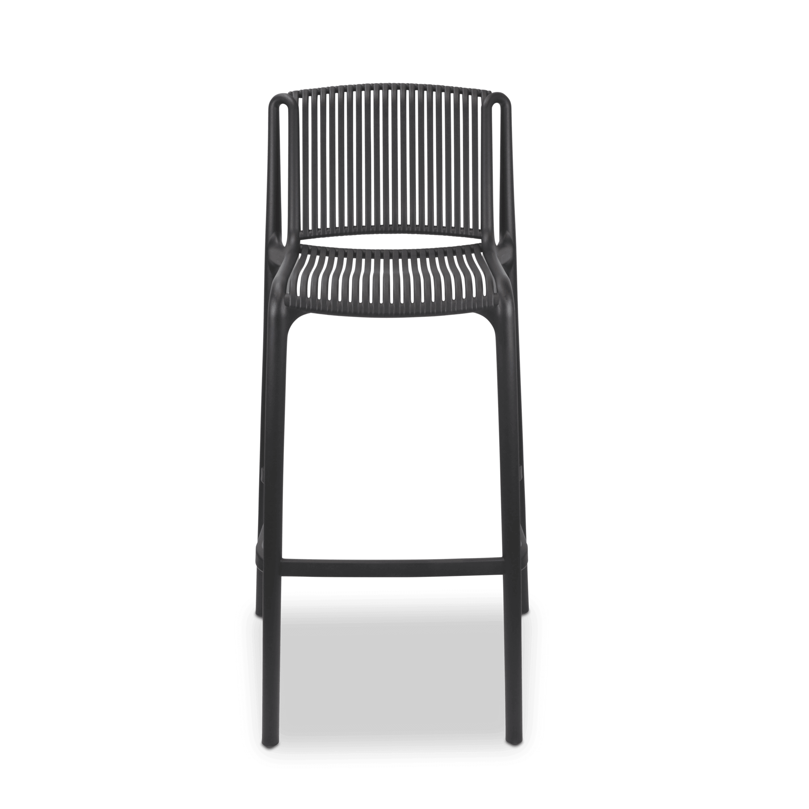 Paros UV Plastic Outdoor Bar Stool (PP) in Gunmetal