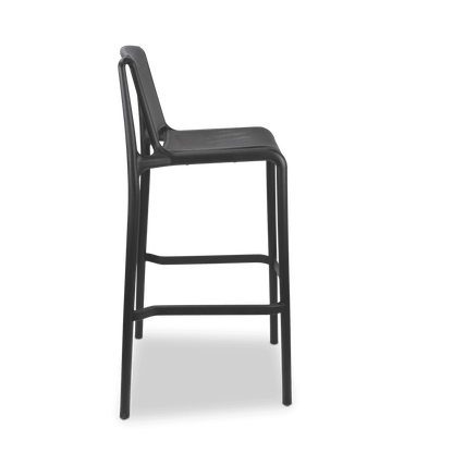 Paros UV Plastic Outdoor Bar Stool (PP) in Gunmetal