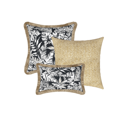 Tahiti Outdoor Cushions Stylist Selection - Black Escape with Resort 3pc