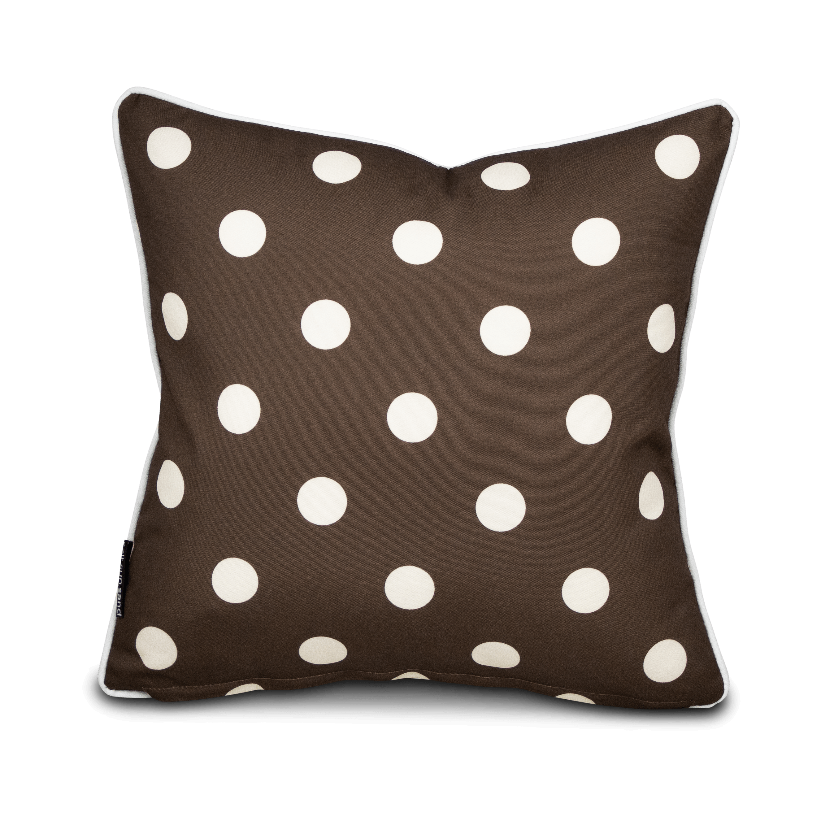 Bondi Choc Polka - 45 x 45 cm Piped Cushion