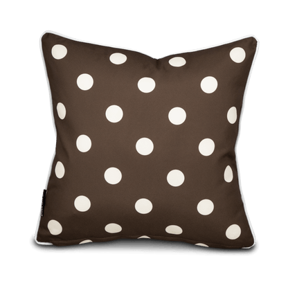 Bondi Choc Polka - 45 x 45 cm Piped Cushion