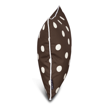Bondi Choc Polka - 45 x 45 cm Piped Cushion