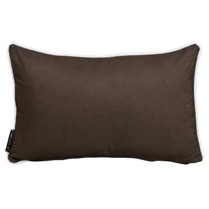 Bondi Chocolate - 30 x 48 cm Piped Outdoor Cushion