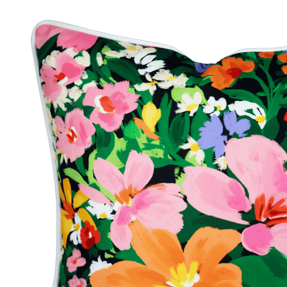 Bondi Garden Party - 45 x 45 cm Piped Cushion
