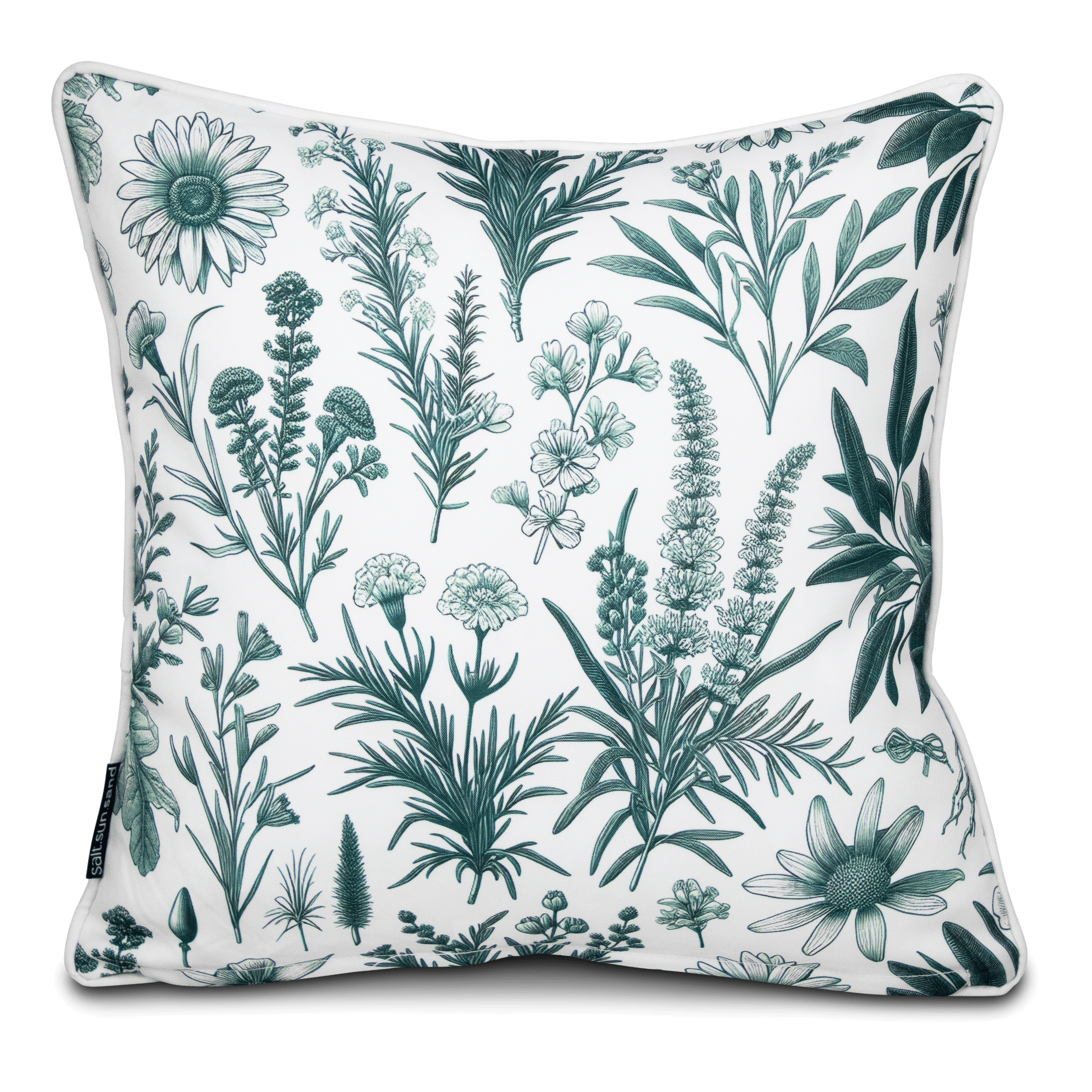 Bondi Sage Garden - 45 x 45 cm Piped Cushion
