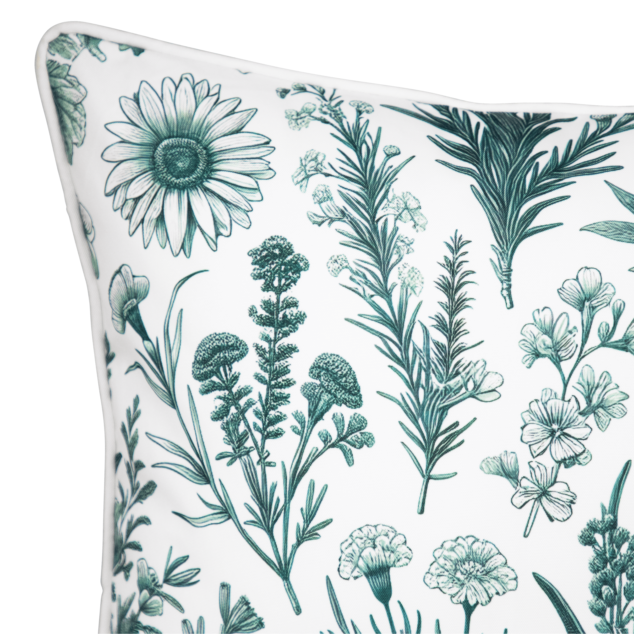 Bondi Sage Garden - 45 x 45 cm Piped Cushion
