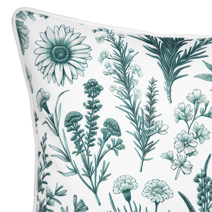 Bondi Sage Garden - 45 x 45 cm Piped Cushion