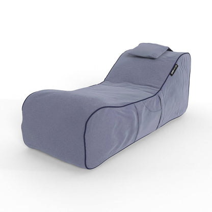 Bondi Indoor/Outdoor Bean Bag in Tweed Navy - The Furniture Shack
