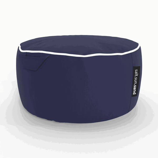 Byron Bay Indoor/Outdoor Ottoman in Navy - The Furniture Shack