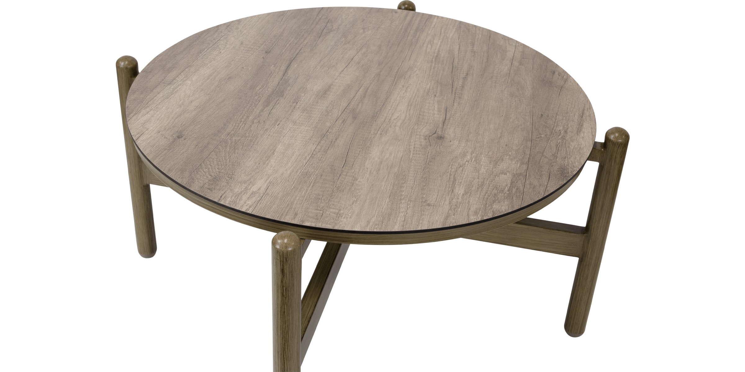 Tahiti Round Coffee Table with HPL Top and Aluminium Frame