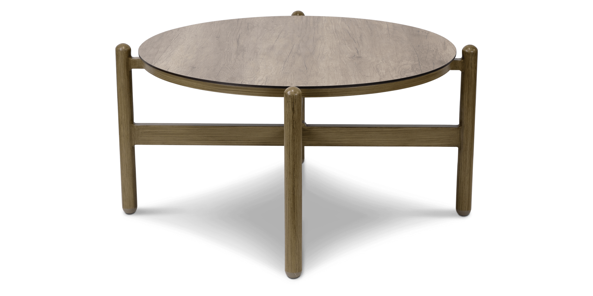 Tahiti Round Coffee Table with HPL Top and Aluminium Frame