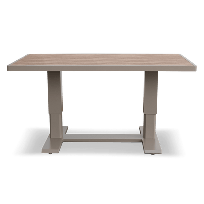 Positano 5 piece lounge in Taupe with Polywood Inset with Aveiro Adjustable Height Coffee Table