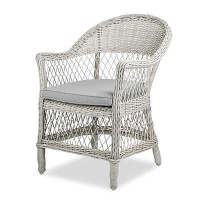Caribbean Outdoor Extension Table in Gunmetal with Wicker Chairs - The Furniture Shack