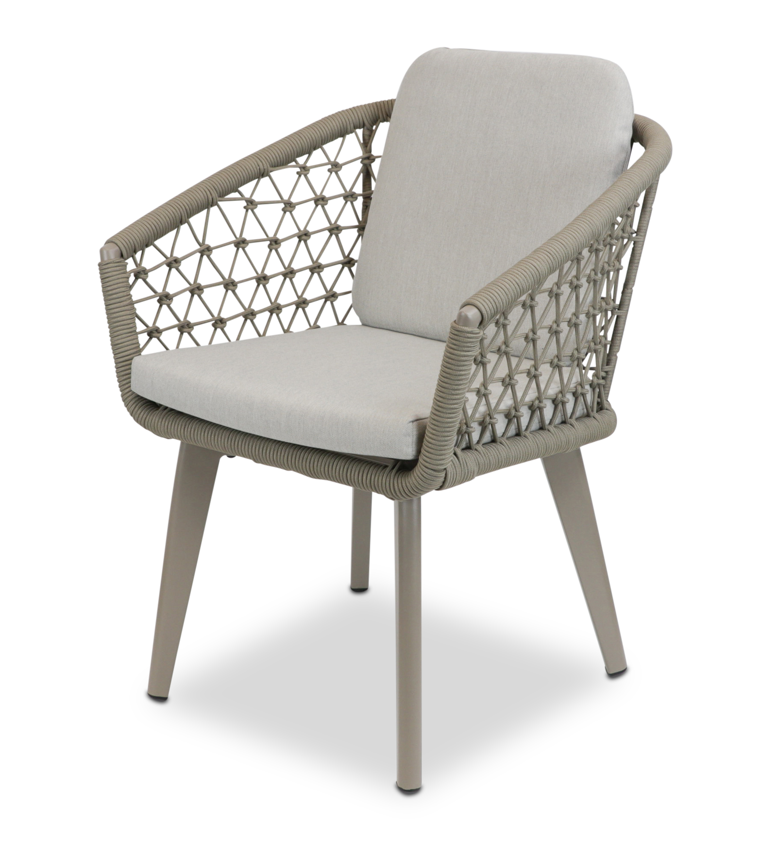 Caribbean Outdoor Extension Table in White with Rope Chairs - The Furniture Shack