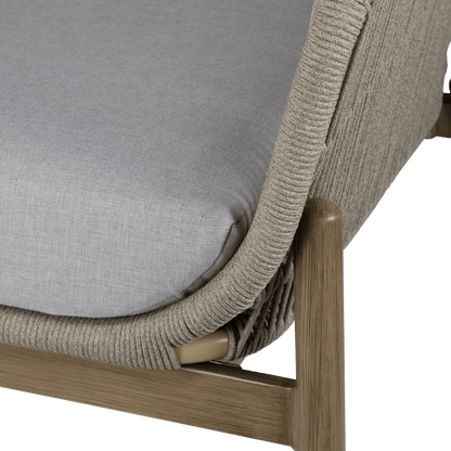 Tahiti 3pc Occasional Set with Eco Olefin Rope, Sahara Sand Spunpoly Cushions and Aluminium Frame