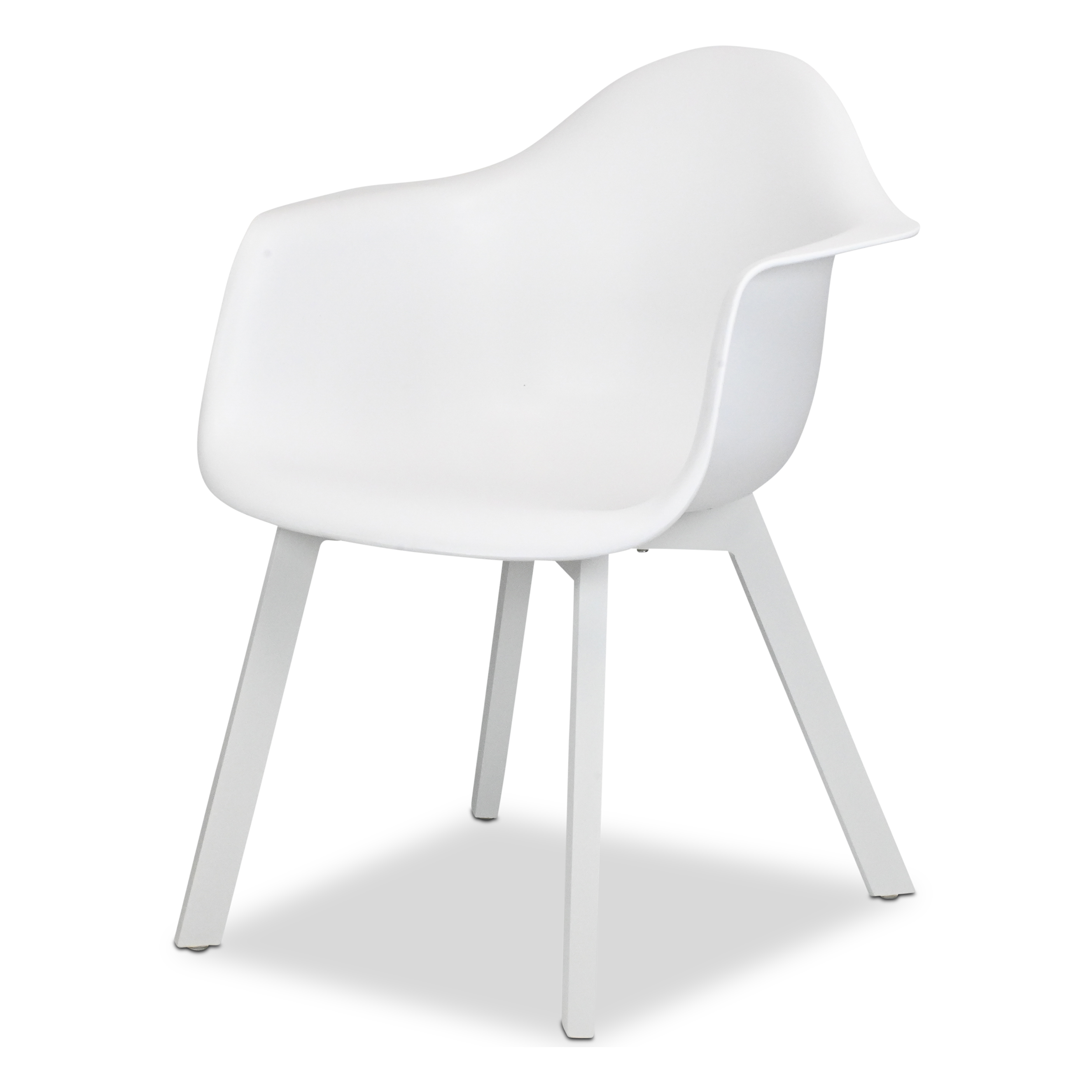 Noosa Plastic Outdoor Chair in Arctic White Plastic Outdoor Chairs