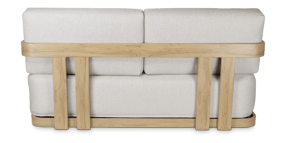 Eclipse 2 Seater in Soft Beige Olefin Cushions and Teak Finish Aluminium Frame