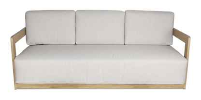Eclipse 3 Seater in Soft Beige Olefin Cushions and Teak Finish Aluminium Frame