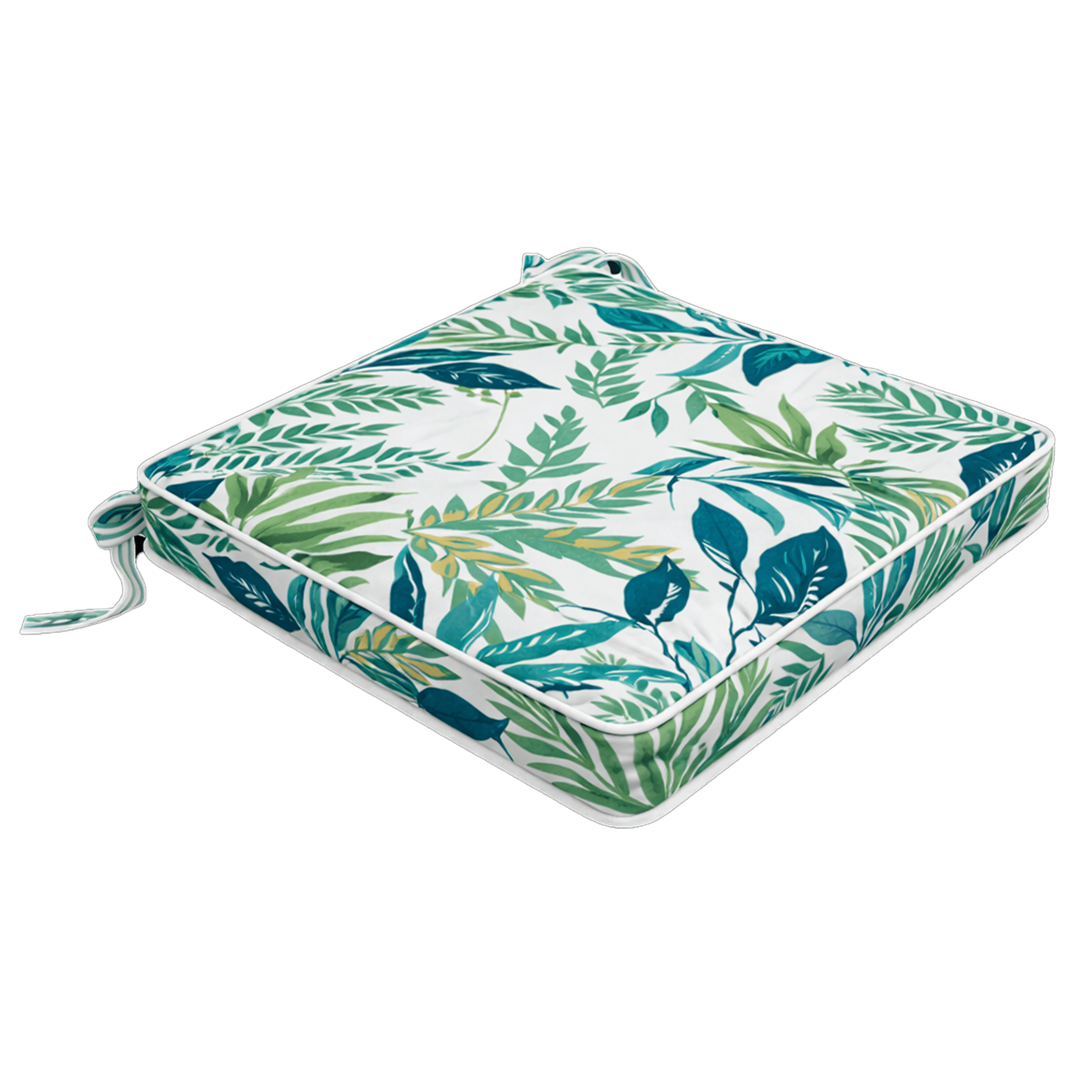 Tahiti Evergreen Square Outdoor Chair Pad - 43x43x4cm
