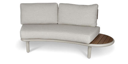 Evoke Curved 4pc Lounge Set in Fawn and Latte Check Cushions