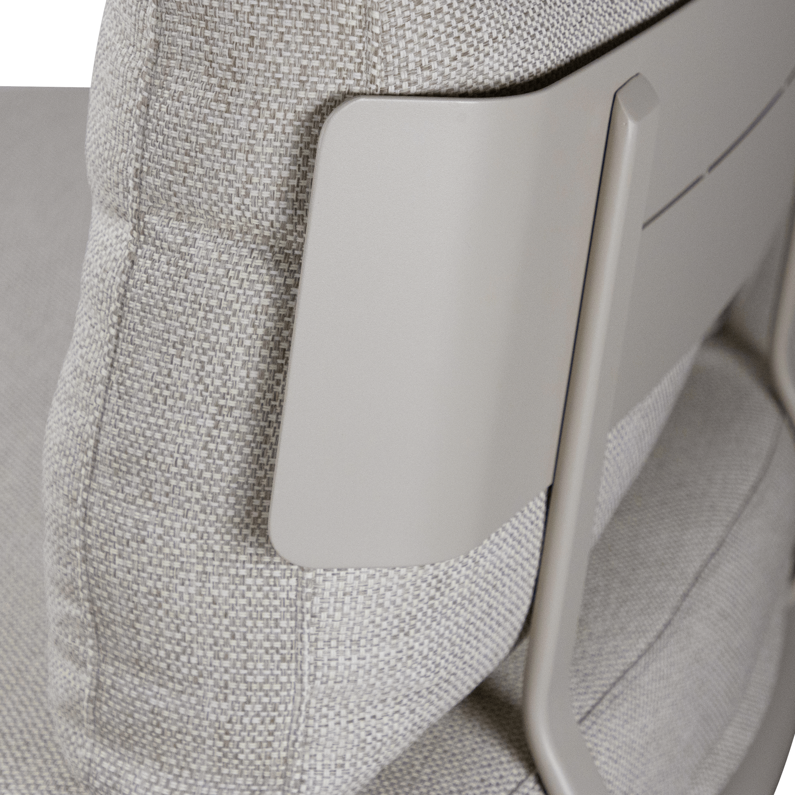 Evoke Curved 4pc Lounge Set in Fawn and Latte Check Cushions