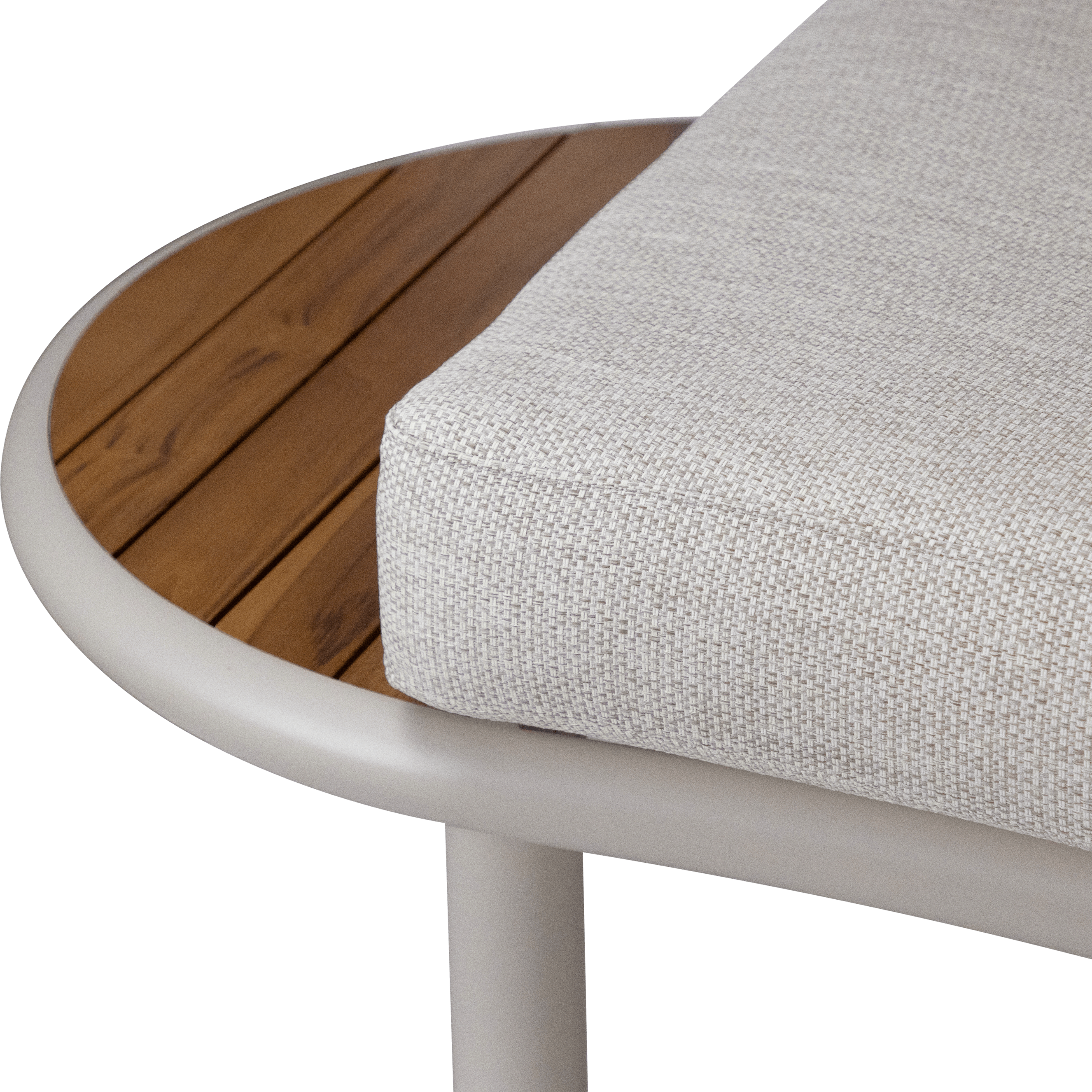 Evoke Curved 4pc Lounge Set in Fawn and Latte Check Cushions