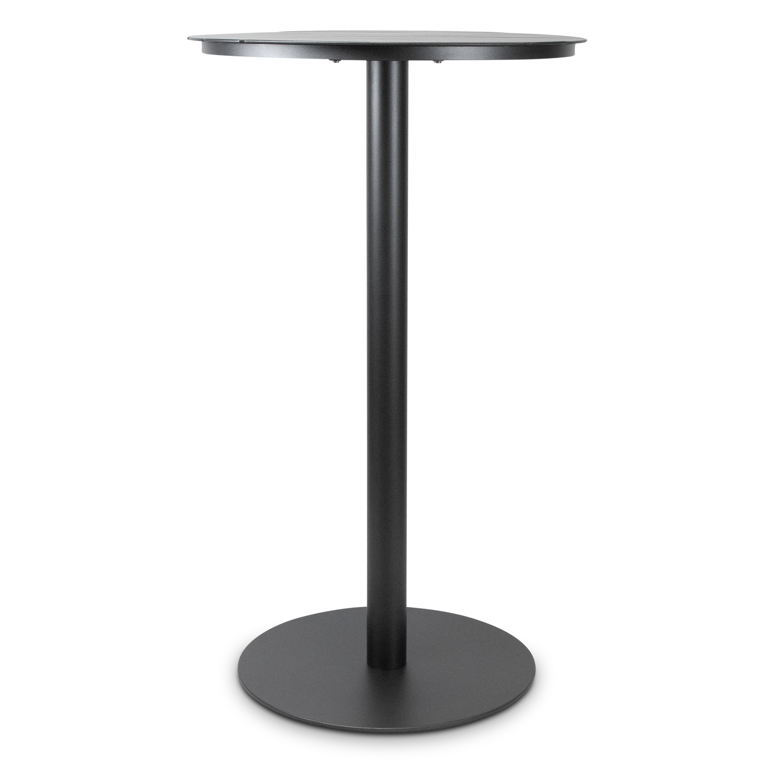 Cafe Collection Round 3pc Bar Suite in Gunmetal Aluminium