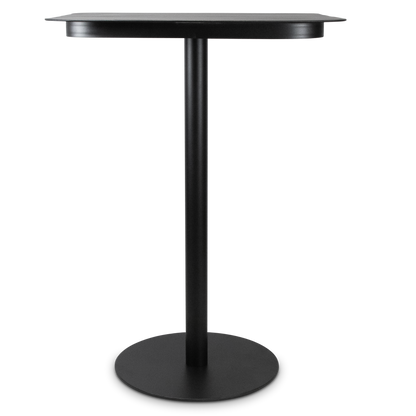 Cafe Collection Square 3pc Bar Suite in Gunmetal with UV Plastic Bar Stools (PP)
