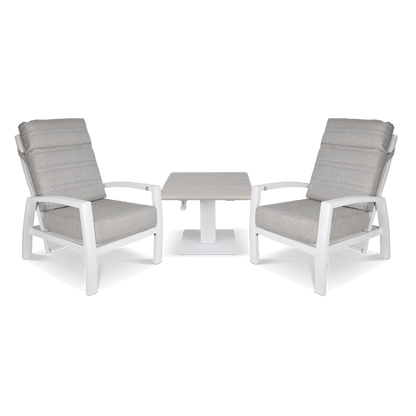 Georgia Occasional 3pc Set with Reclining Armchairs and Adjustable Side Table