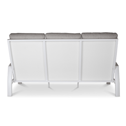 Georgia 3 Seater in Arctic White Aluminium with Ash Spun Polyester Cushions
