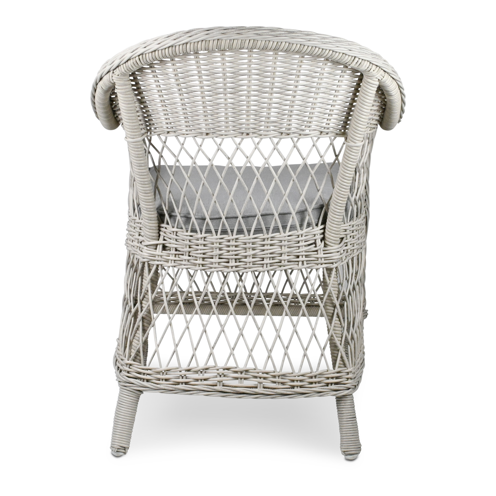 Hamptons Dining Chair in Surfmist Wicker and Dune Spunpoly Cushions - The Furniture Shack