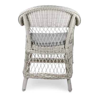 Hamptons Dining Chair in Surfmist Wicker and Dune Spunpoly Cushions - The Furniture Shack